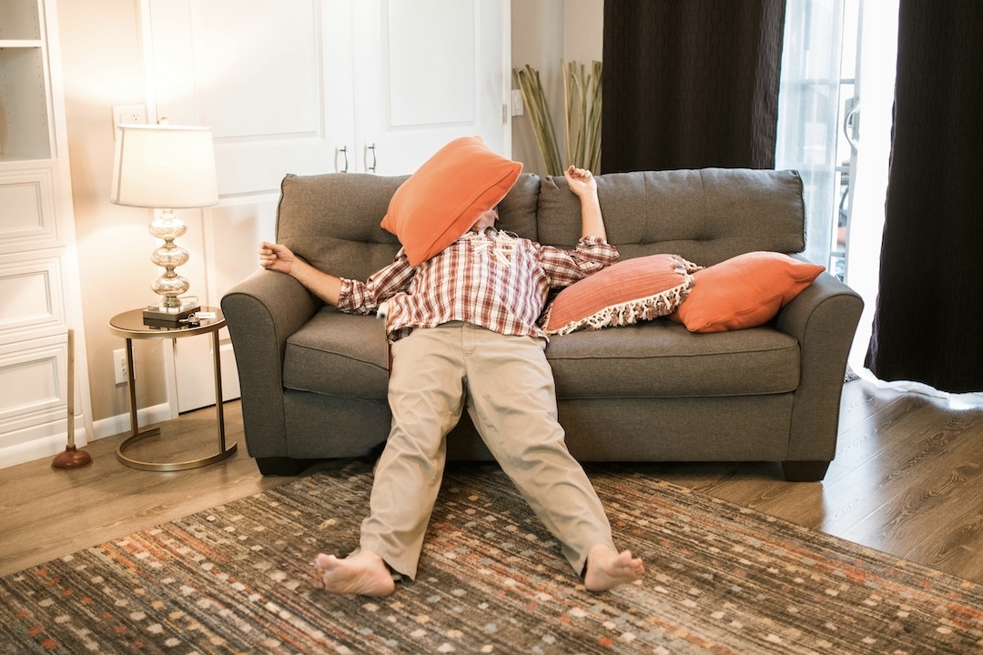 Man on Sofa Photo of man on a sofa
